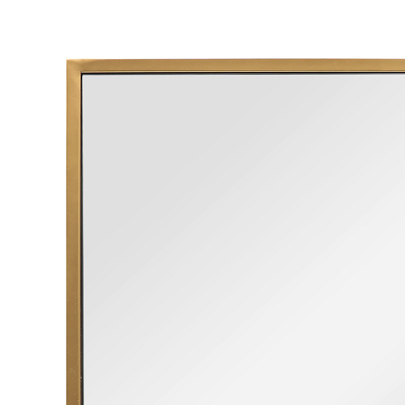 Gibout Iron Flat Wall Mirror with Shelves