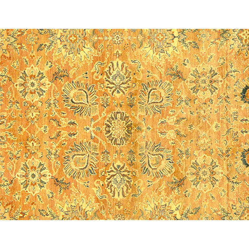 High-Quality Hand-Knotted Rust And Blue Area Rug