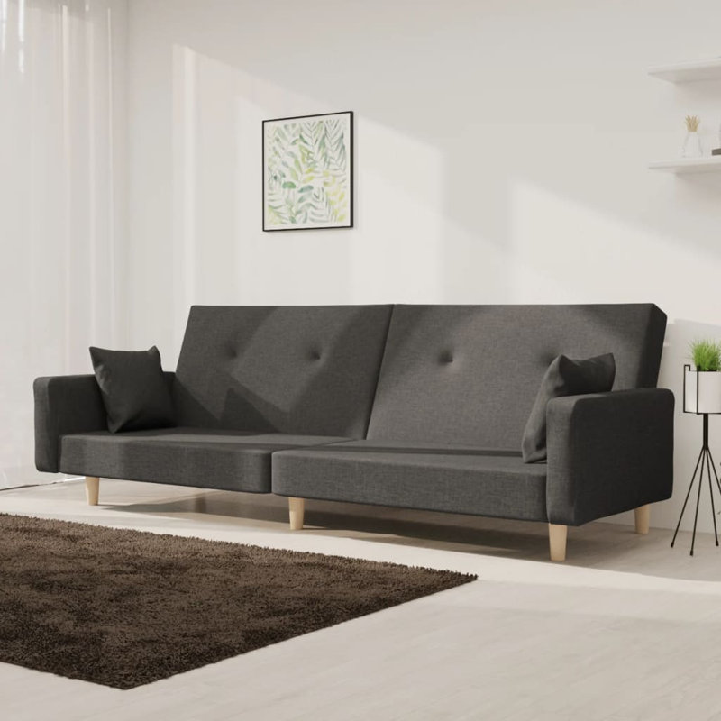 Salka Upholstered 86.6'' Sofa, Dark Gray Fabric