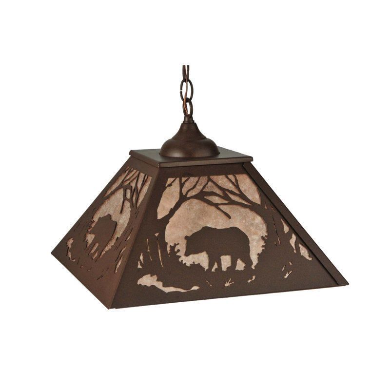 Luminaire suspendu conique unique à 2 lumières