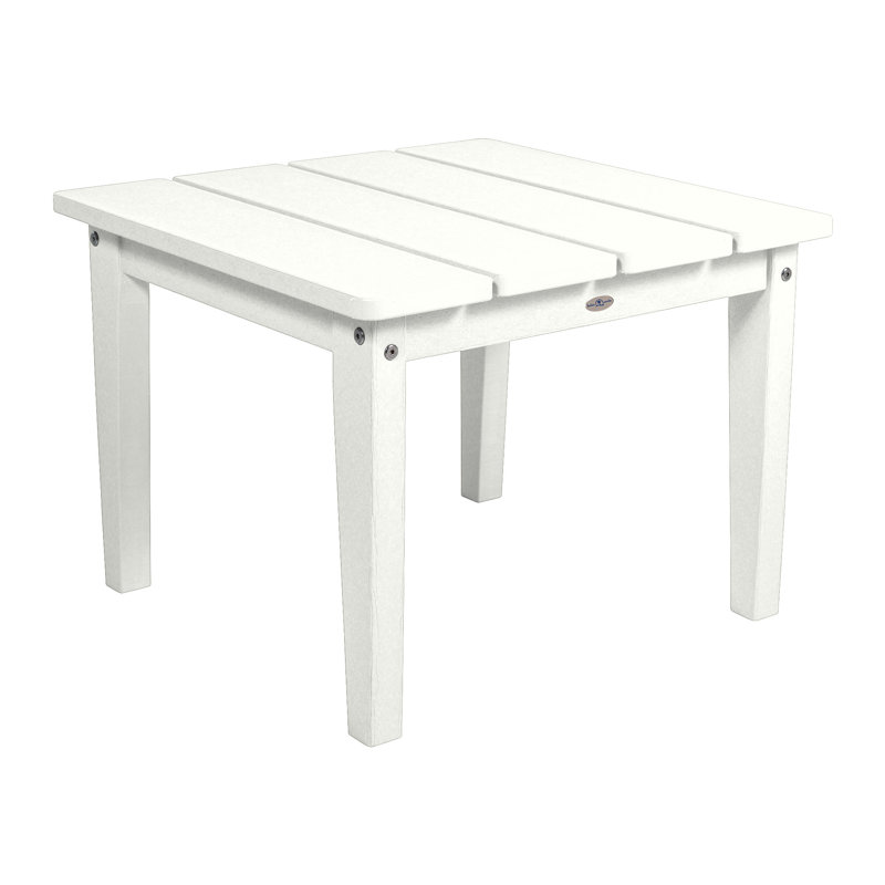 Middendorf Adirondack Outdoor Patio Table, 17" H x 22.75" W x 22.75" D, Coconut White