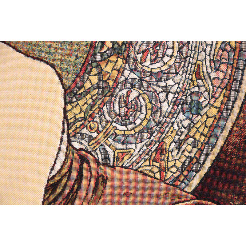 Mucha Emeraude I European Cushion Covers, Yellow Woman 2