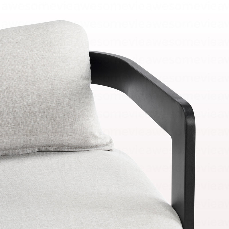 Tabouret de comptoir d'extérieur en aluminium, chaise de bar, structure noire avec coussin gris, ensemble de 2