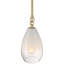 Luminaire suspendu 1 lumière Ombre - Finition laiton antique-1455927291