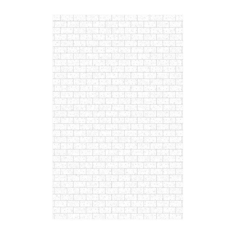 Solid Surface Three Panel Shower Wall, Arctic Granite,  96" H x 36" W x 0.25" D