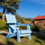 Chaise Adirondack en PEHD moderne et pliable, conception ultra durable et résistante aux intempéries, pliage facile sans goupilles nécessaires, capacité de 300 lb, bleu turquoise