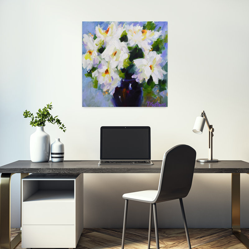 Bouquet de pivoines blanches, H 18 po x l 18 po