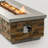 18“ H x 60" W Rectangular Outdoor Natural Gas Fire Pit Table in Faux Stone and Concrete Top 60000BTU