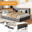 Upholstered Daybed with 2 Storage Drawers-1632970417-1632970423