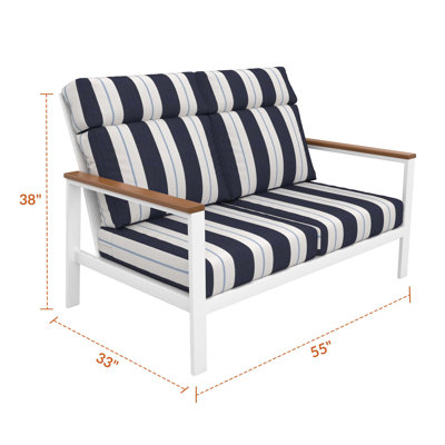 Townsend 55" Sunbrella® Patio Loveseat