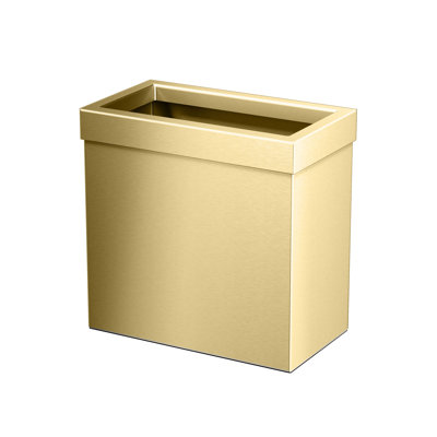 Couvercle de poubelle rectangulaire ouvert 3,18 gallons en acier inoxydable Elevate