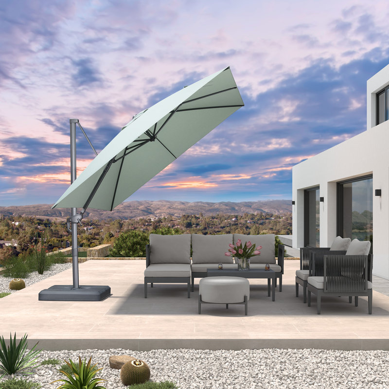 304cm Cantilever Parasol, Green