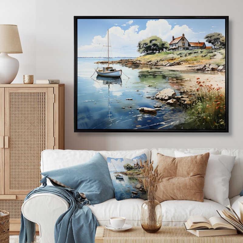 «Danemark Dutch Coastal Beauty I», reproduction sur toile, H 30 po x l 40 po x P 1,5 po, Cadre flottant noir
