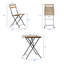 Ensemble bistro de patio 3 pièces, ensemble de table pliante d'extérieur et chaises pour 2, ensemble de mobilier de patio à cadre en métal pour balcon, cour et jardin