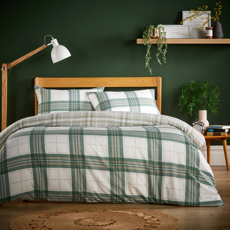 NewEdgeBlinds Duvet Cover Set with Pillowcases, Single Duvet Cover Set + 2 Pillowcases, Green