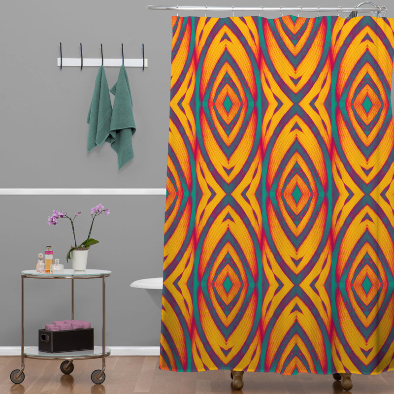 Rideau de douche simple maranta Wagner Campelo, Jaune Maranta 2