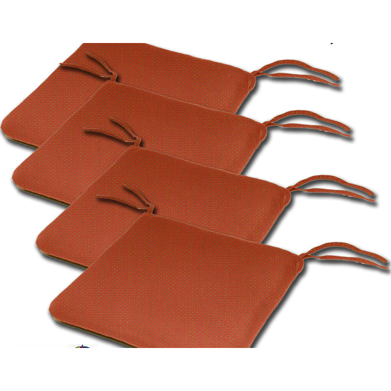 Coussin Rehm intérieur / extérieur Sunbrella, Brique, L 18 po x P 18 po