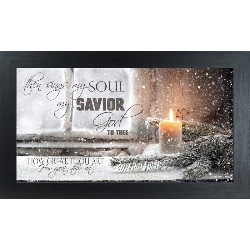 «Alors chante mon âme, mon dieu, mon sauveur, bougie d'hiver, art de neige, Noir