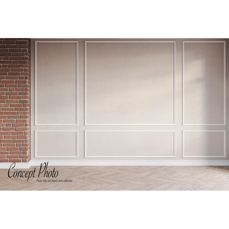 Outwater White Pre-Made Wainscoting & Accent Wall Panel Frame Kit – Paintable, Peel & Stick, Ready-To-Install DIY Panels Designed For 14Ft To 16Ft Walls