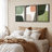 Mid Century Shape Green Tripyth Multicolor Ovals Abstract Mid Century Modern Framed Canvas 3 Pieces Print Wall Decor-119385092-90847641