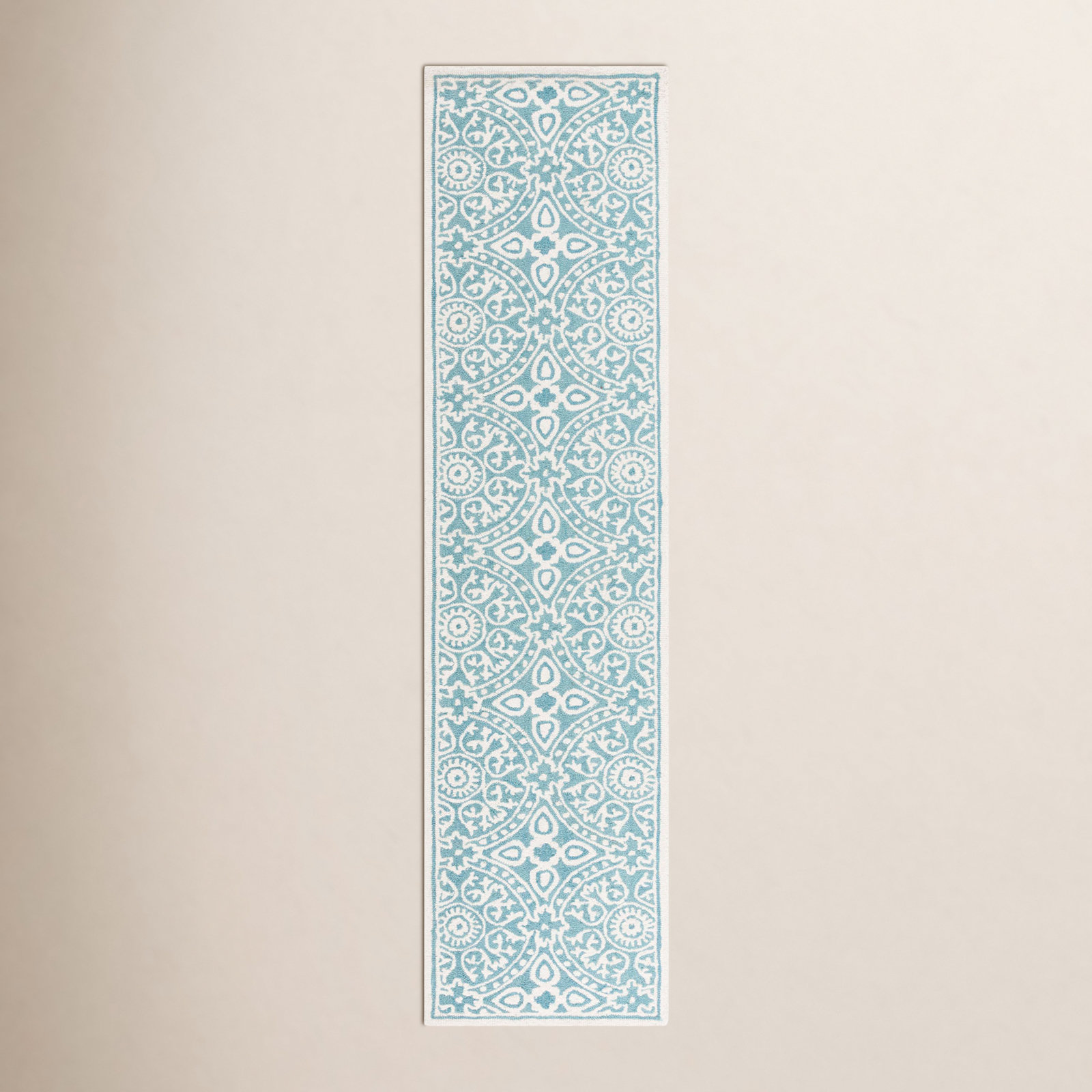 Hand-Tufted Wool Geometric Rug, Runner 2'3" x 9'