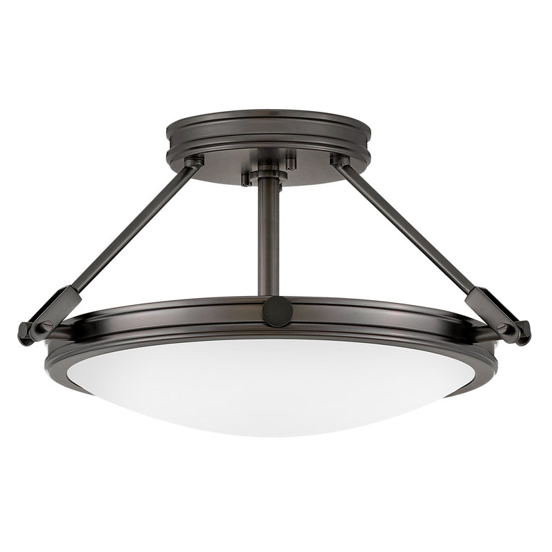 Collier Three-Light Semi-Flush Mount Ceiling Light - Black Oxide