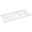 Dosseret de meuble-lavabo blanc 61 pouces Carrara