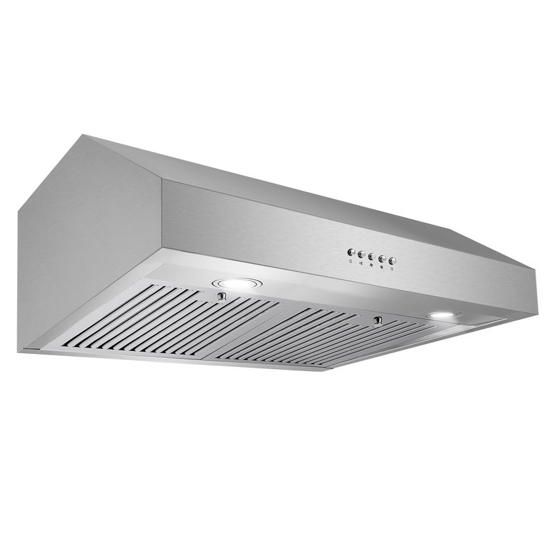 Cosmo 30 in. Haven Collection Ducted Under Cabinet Range Hood, LED Lights, Button Control, Permanent Filters, Stainless Steel