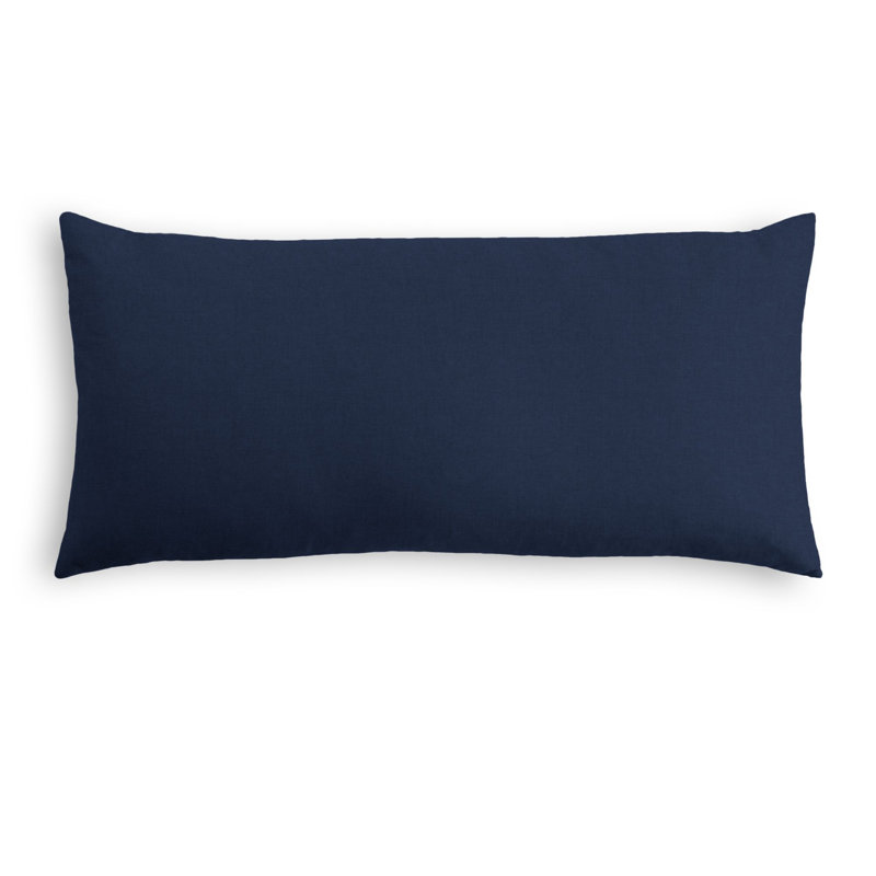 Housse de coussin rectangulaire, 14 po x 48 po, Bleu indigo