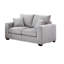 Classic Living Room 2pc Sofa Set Ivory Corduroy Sofa And Loveseat w Pillows Square Arms Plush Couch