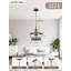 Luminaire de style lustre de style campagnard avec 3 lumières, conception de tambour en bois rustique pour la salle à manger, la cuisine et la lampe suspendue dans le vestibule