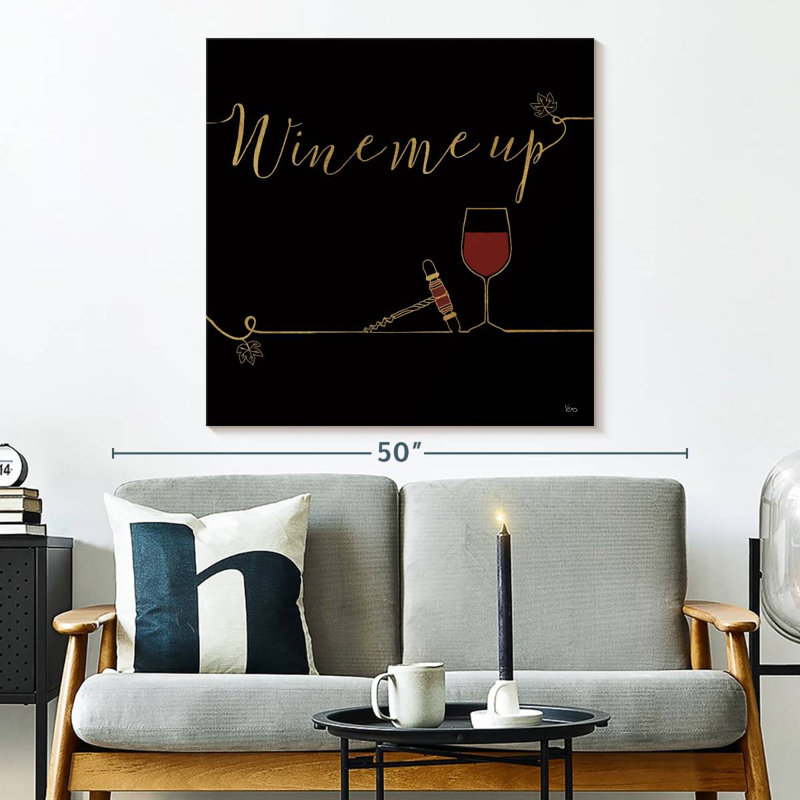 Tergel Underlined Wine II Black, 33" H x 33" W