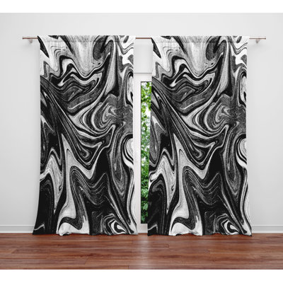 Panneaux de rideaux tourbillonnants abstraits