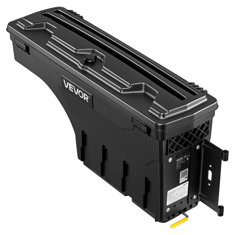 Coffret de rangement pour benne de pick-up, 25 L (6,6 gal) en ABS étanche, avec serrure antivol à combinaison, compatible avec Dodge Ram 1500 (2019-2023), côté passager droit (perçage requis).