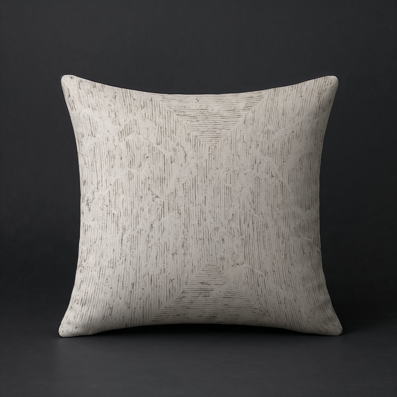 Coussin décoratif intérieur et extérieur Modern, Gris abstrait 210, Carré 16 po
