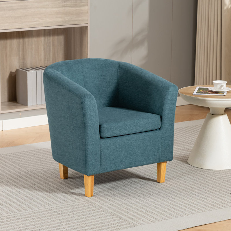 Upholstered Armchair, Teal