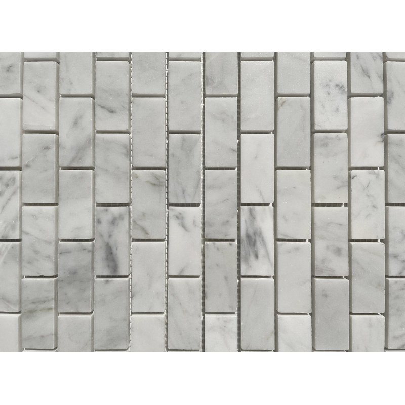 12" x 12" Marble Brick Joint Mosaic Wall & Floor Tile