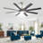 66 Inch Large Ceiling Fan With Dimmable Led Light 8 ABS Blades Smart Remote Control Reversible DC Motor For Living Room-1809259631-1809259626