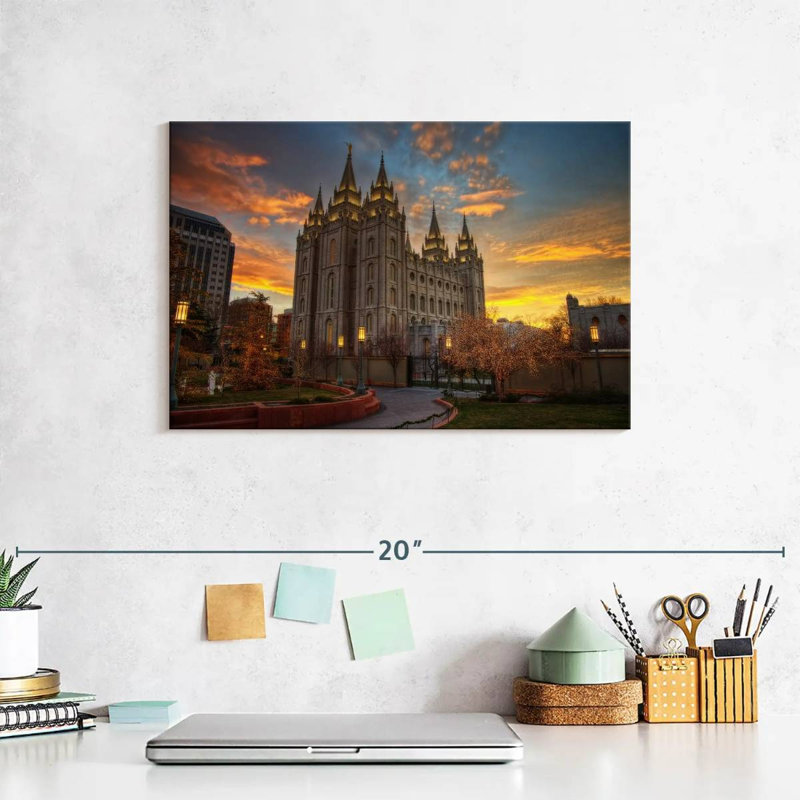 Adella Temple Square, 8" H x 12" W