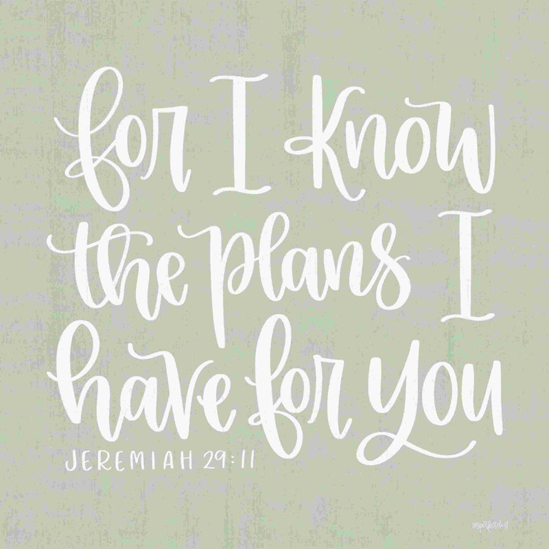 " For I Know The Plans II ", 12" H x 12" W
