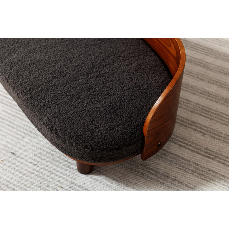 Deiselle Orthopedic Pet Bed, Dark Grey/Brown