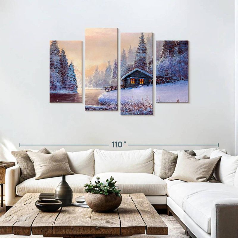 Alvord Watermill In Winter, 48" H x 75" W
