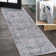 Shaii Global Medallion Low-Pile Machine-Washable Blue/Light Gray Rug