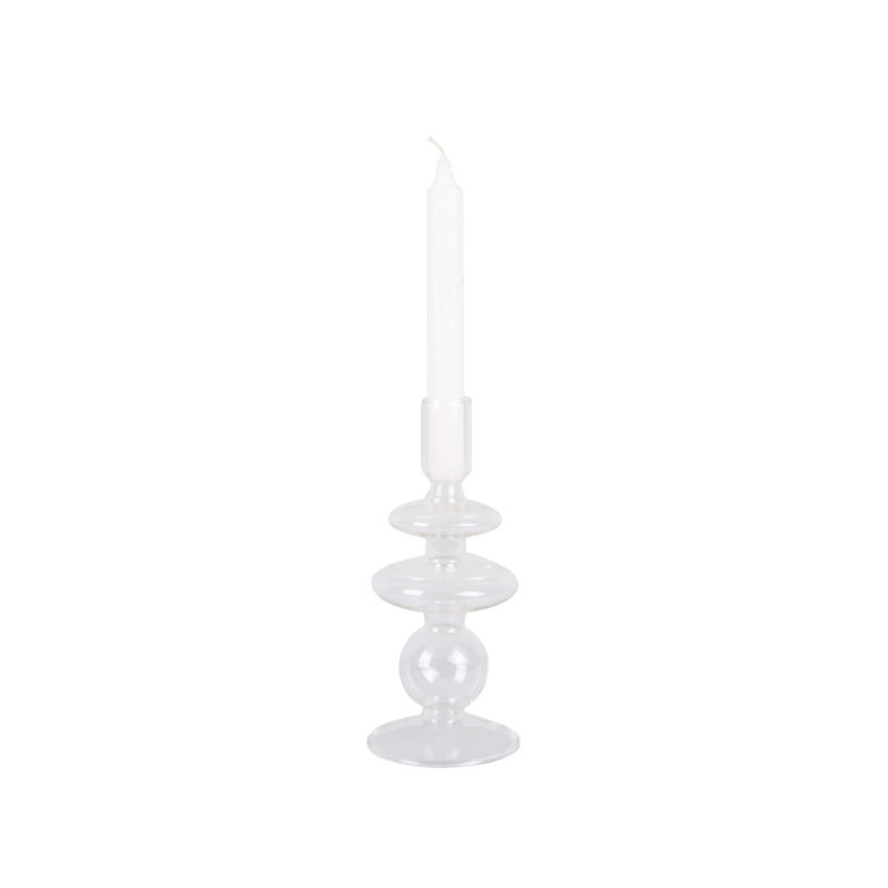 Glass Candlestick, Clear