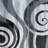 Aliodija Modern Swirl Design Olefin Area Rug-1988832084
