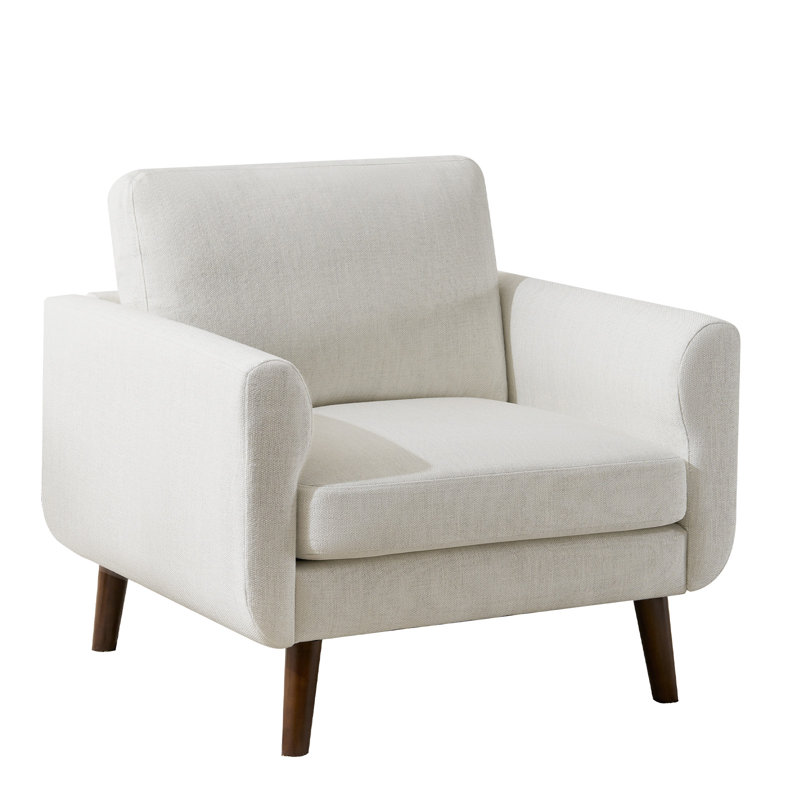 Fauteuil de 37 po de large Maritess, Lin ivoire