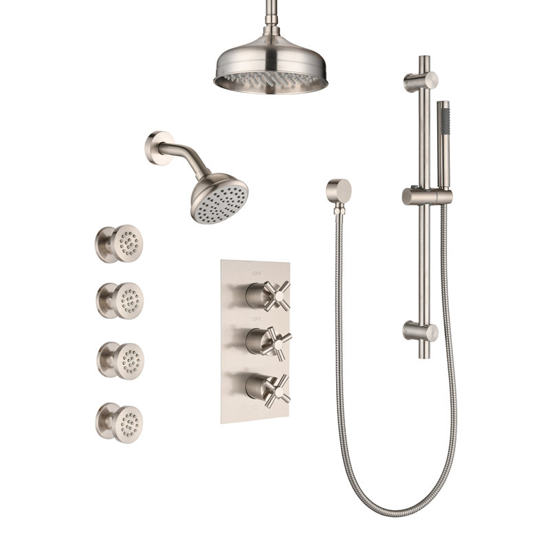 Système de douche complet avec valve brute
