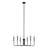 6-Light Chandelier Black Modern Chandelier Adjustable Height for Ceilings