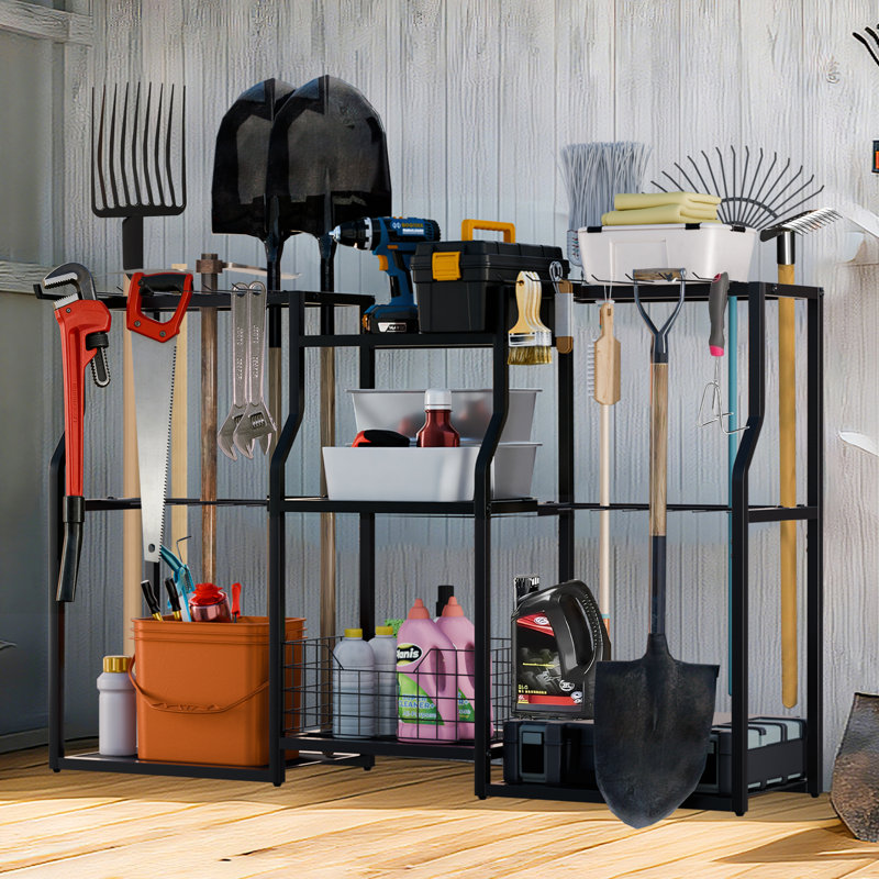 Rangement pour outils de jardin 48,5 x 11,5 x 31 pouces résistant à la rouille