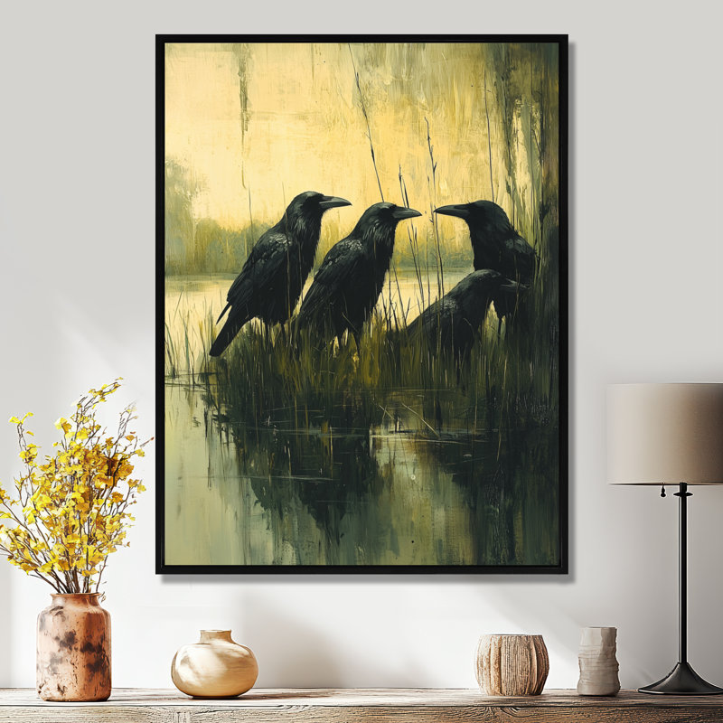 Lamberton - Animals Wall Art, Black, Impression encadrée flottante, H 20 po x l 12 po